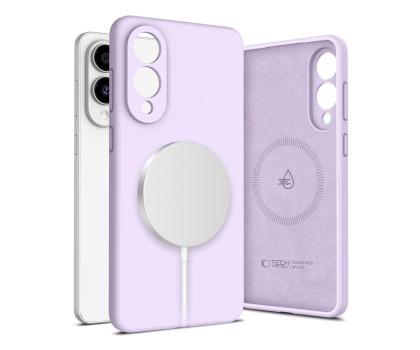 Etui / obudowa na smartfona Tech-Protect Liquid Silicone Magsafe do Galaxy S25 Edge Mauve